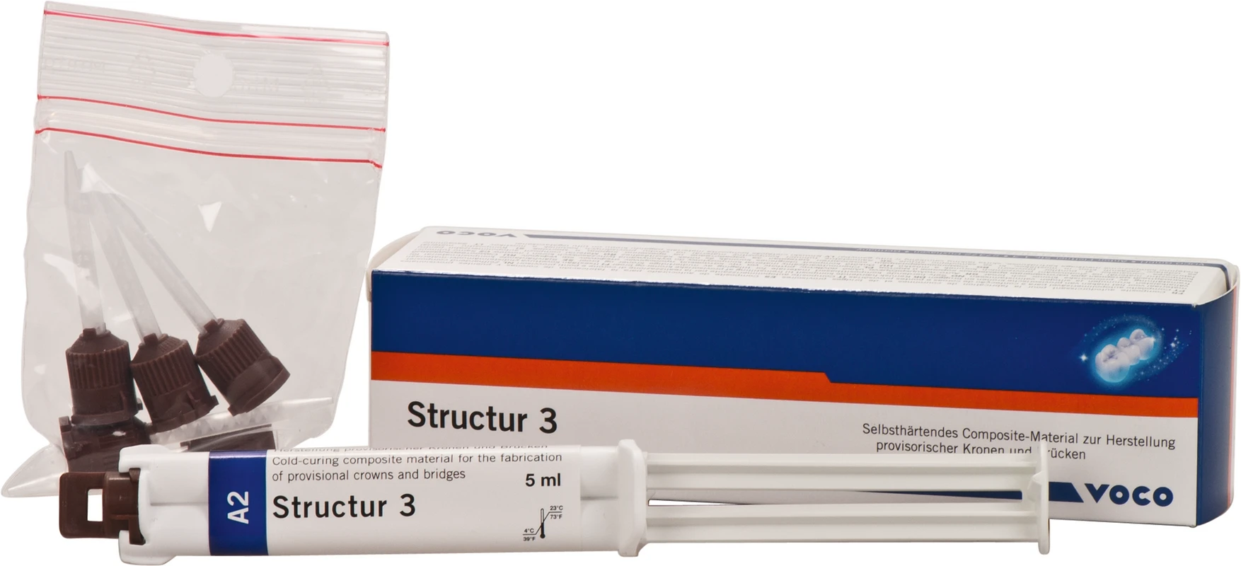 Structur 3 QM Packung 5 ml QuickMix Spritze A2, Mischkanülen Typ 10