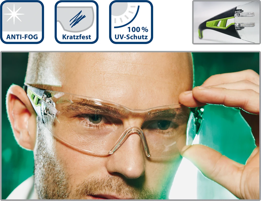 Hager iSpec® Pure Fit Stück Brille small, Fassung anthrazit/grau, Scheibe farblos