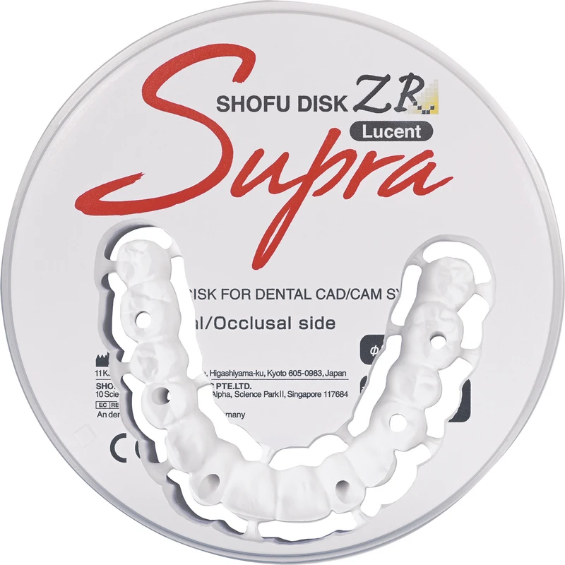 SHOFU Disk ZR Lucent Supra Stück Ø 98 mm H 16 mm, A3