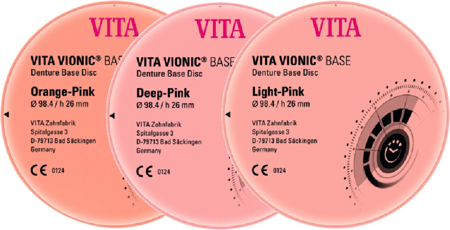 VITA VIONIC® BASE DISC HI Stück Ø 98,5 mm, H 30 mm, soft pink