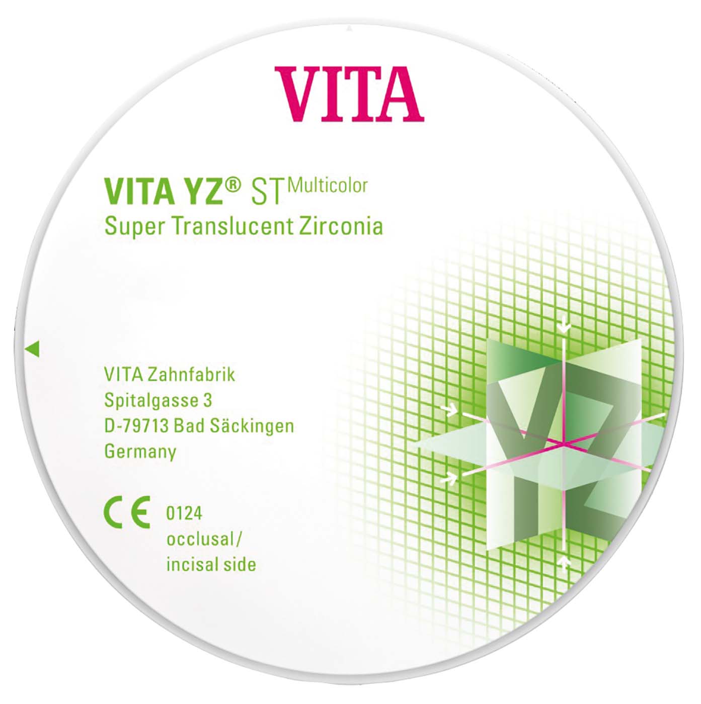 VITA YZ® ST Multicolor – Stück Ø 98,4 mm, H18 mm, B3