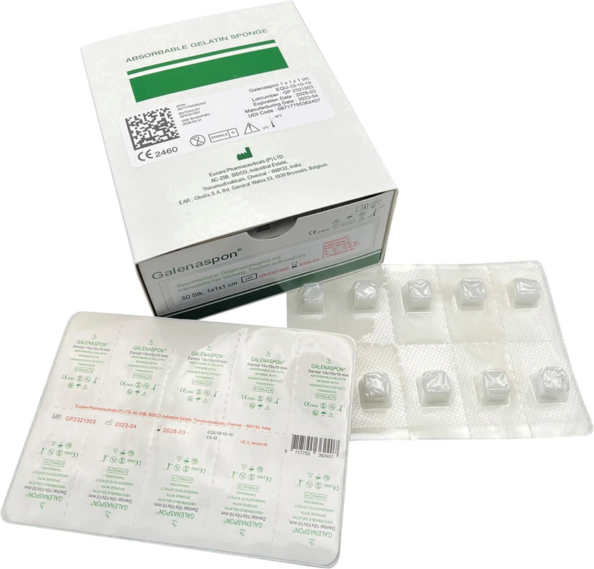 GALENASPON® dental Packung 5 Dosen x 10 Würfel, 10 x 10 x 10 mm