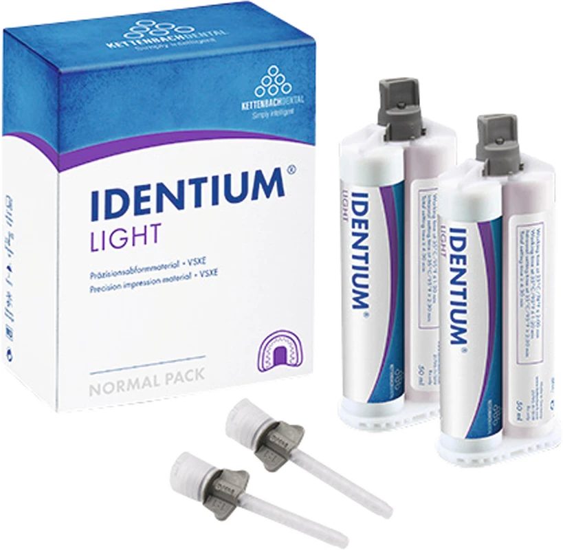 Identium® Light Packung 2 x 50 ml  Doppelkartusche Light, 8 Mischkanülen