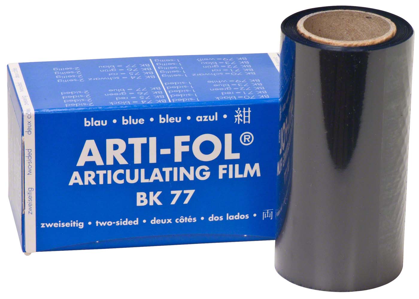 Arti-Fol® 8 µ – Packung 15 m   zweiseitig, 75 mm breit, blau