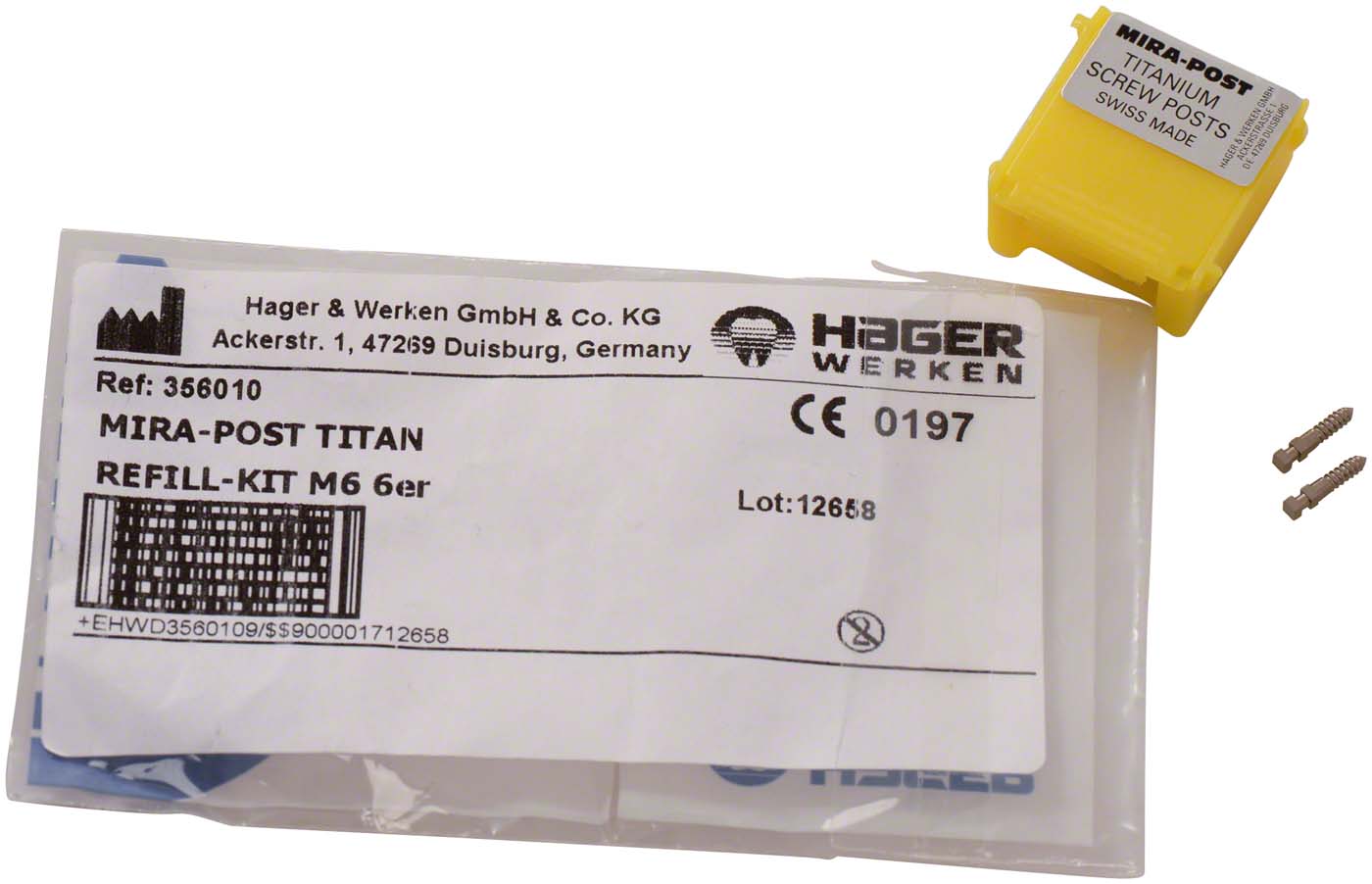 Mira-Post – Nachfüllpackung 6 Stifte Titan Gr. 6, M