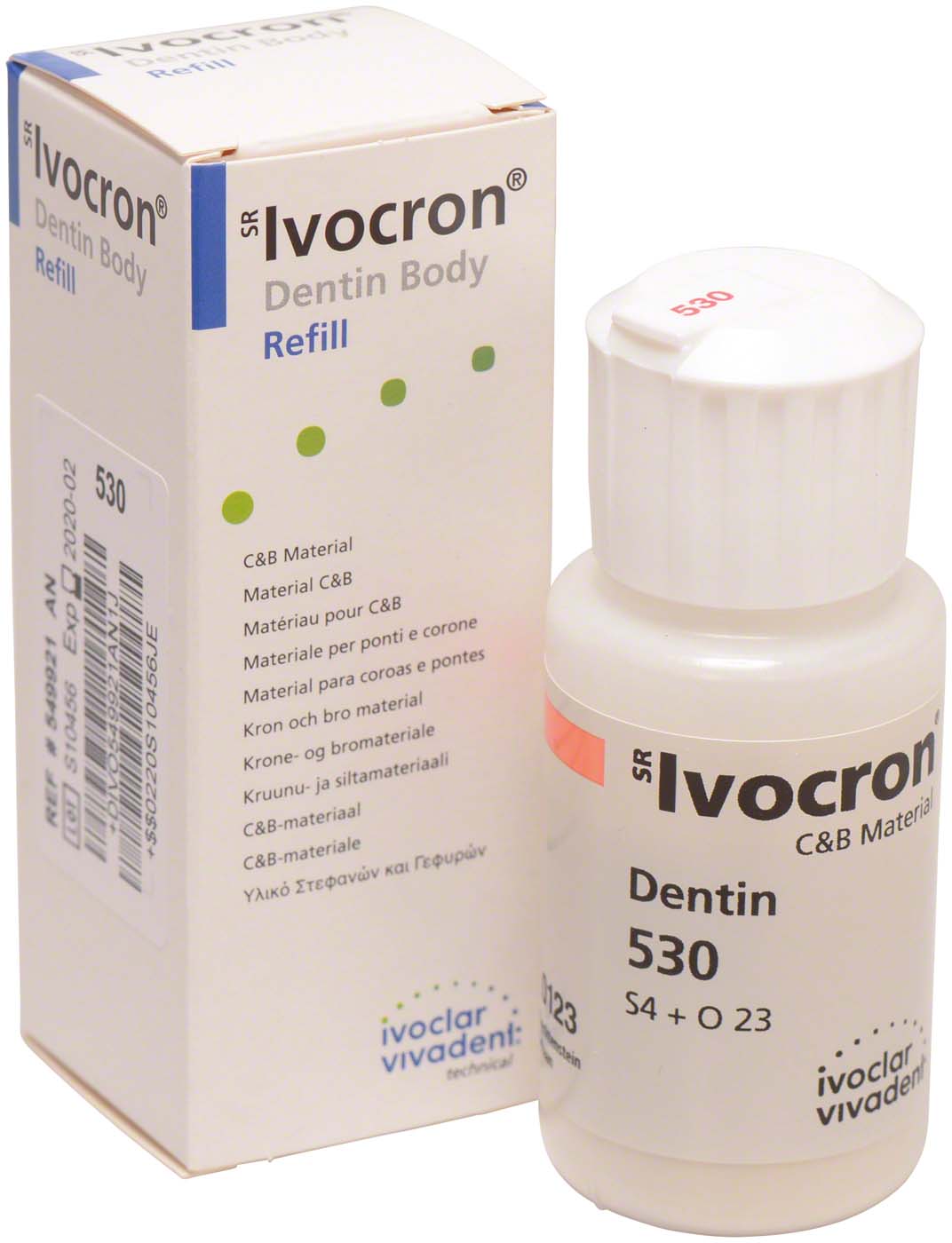 SR Ivocron® – Flasche 30 g Pulver dentin 530/3C