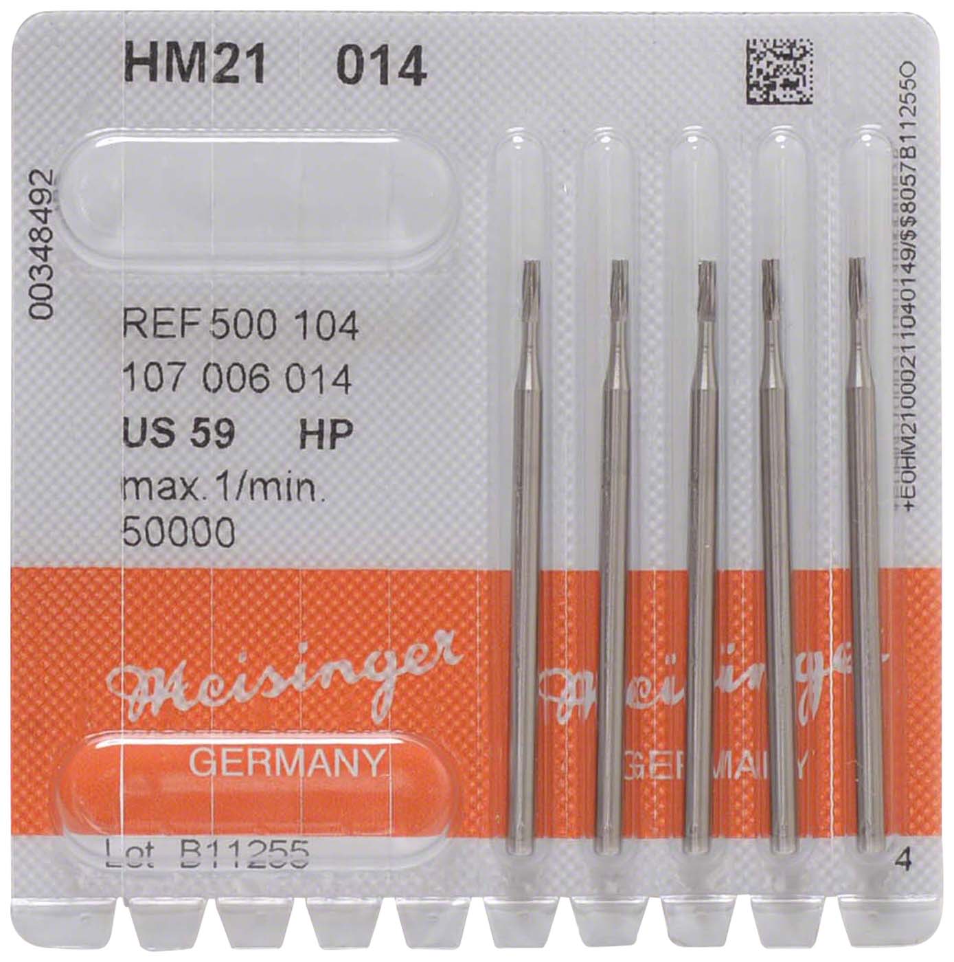 HM-Bohrer 21 – Packung 5 Stück HP, Figur 107, 4,5 mm, ISO 014