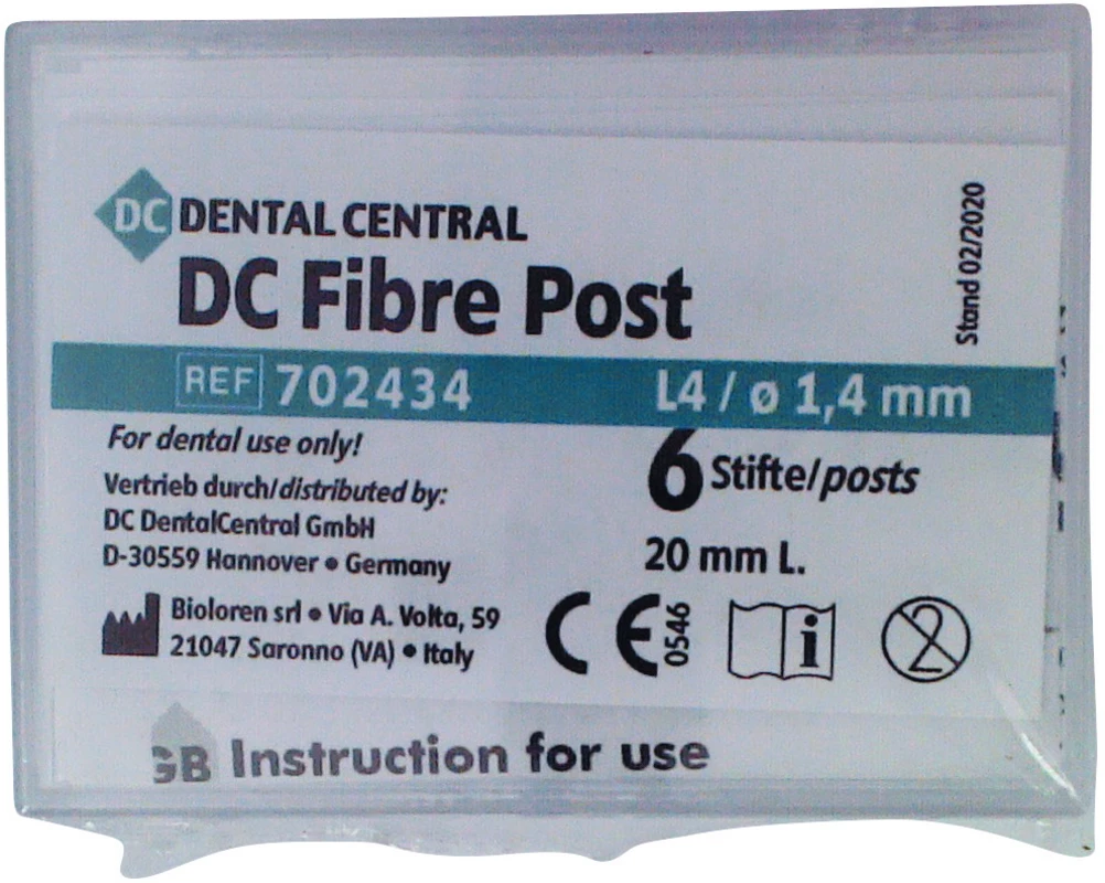 DC Fibre-Post Packung 6 Stück 1,4 mm, L4