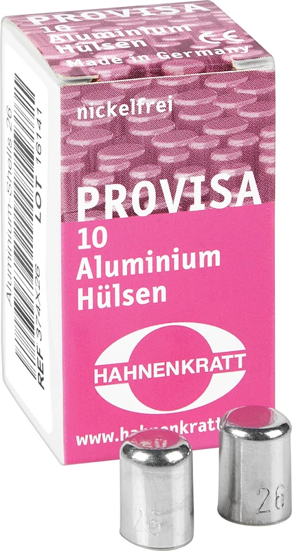 PROVISA Schutzhülsen Aluminium Packung 10 Stück 26