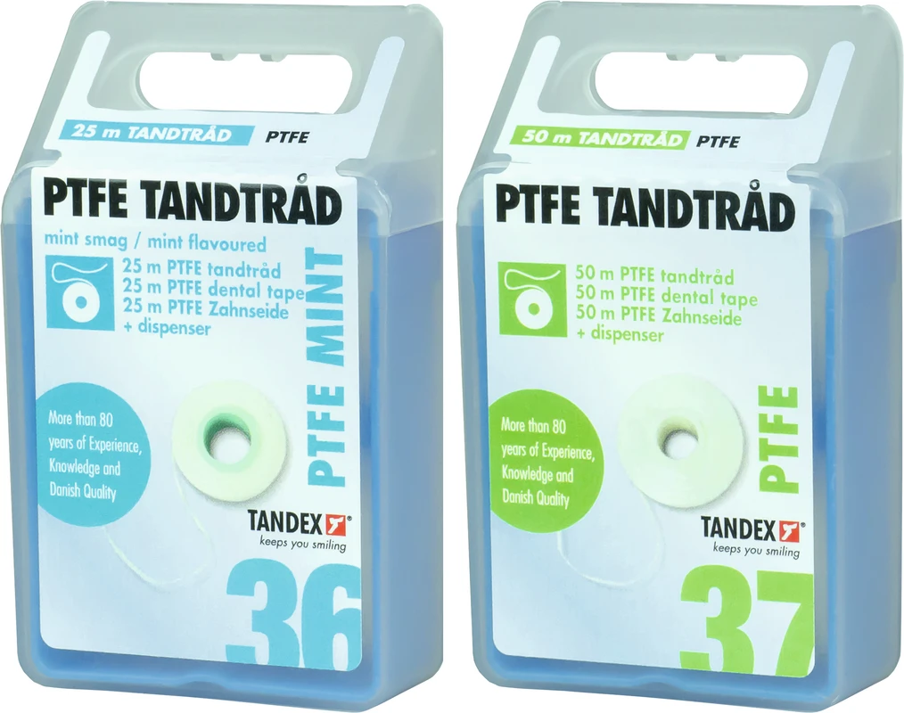 TANDEX FLOSI Tape – PTFE Spenderbox 50 m Neutral