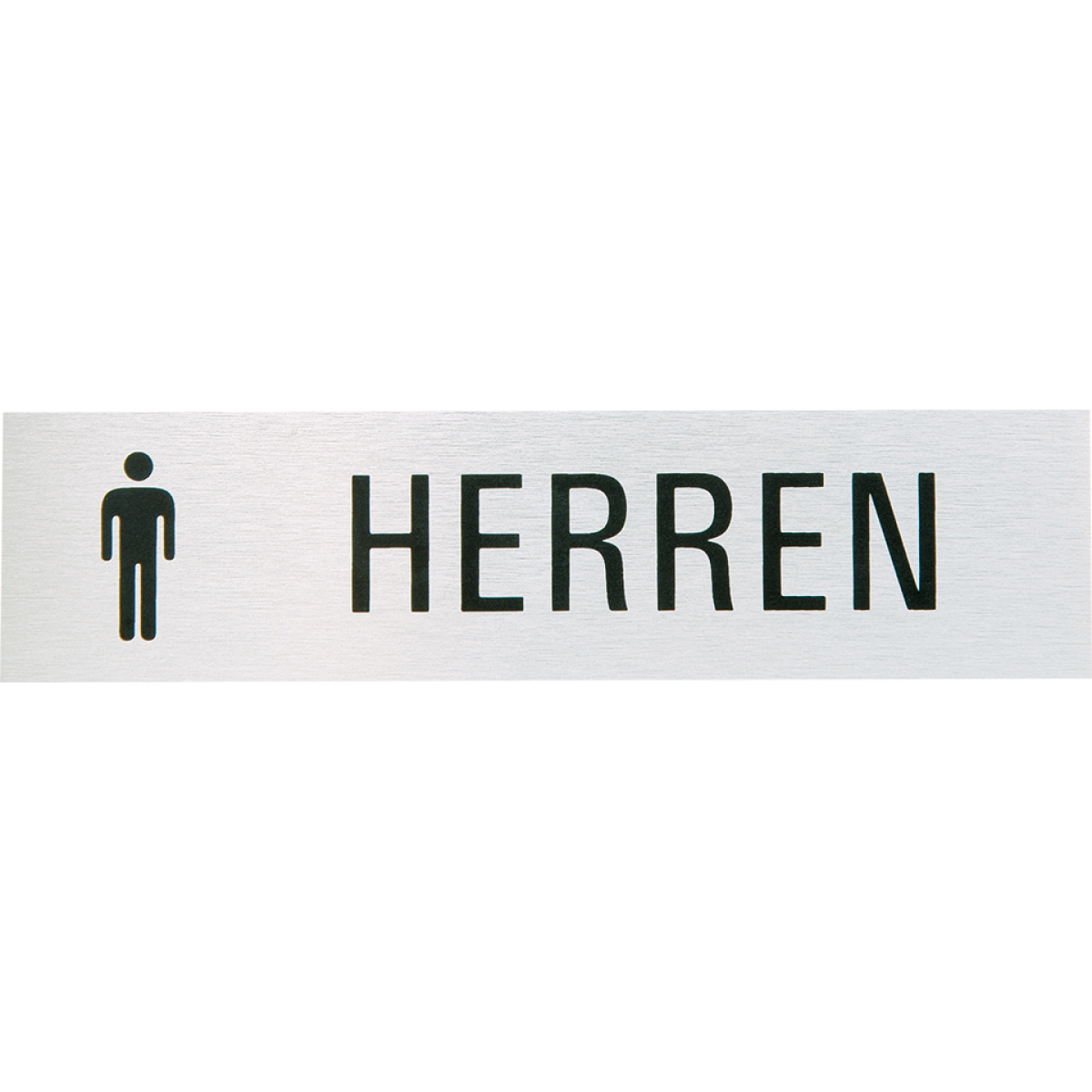 Türschild Herren WC, Aluminium, selbstklebend, 160x40mm, ASR A4.1, 1 Stück