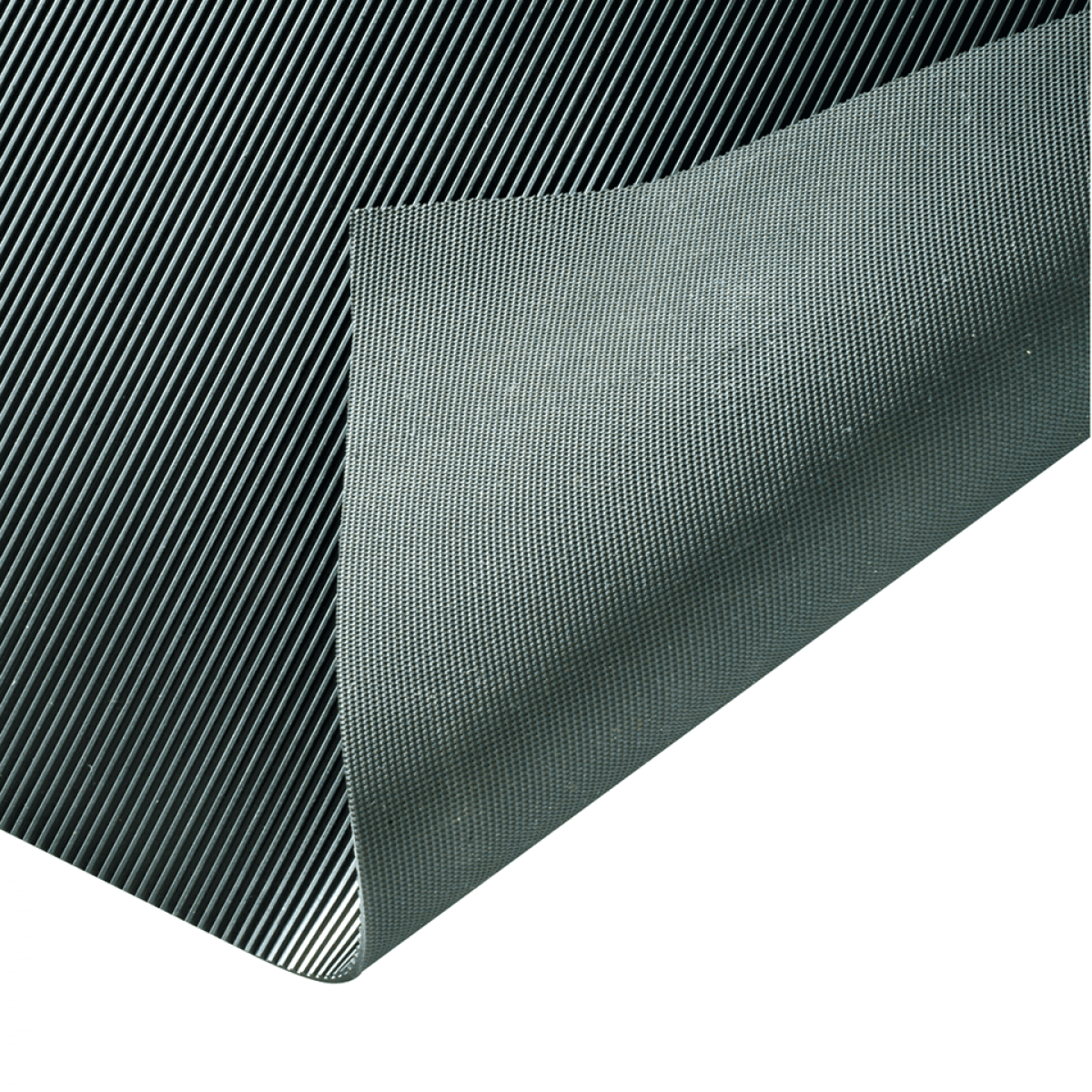 Riefen-Läufer Rib, schwarz, schwerabnutzbares Natur-Gummi 3mm, 1200mm breit, 1 m