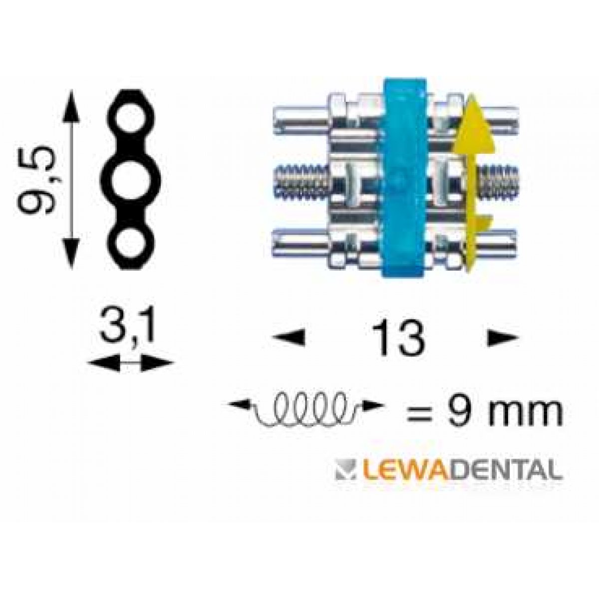 Edelstahl-Dehnschraube, 9 mm ( U), Packung 10 Stück