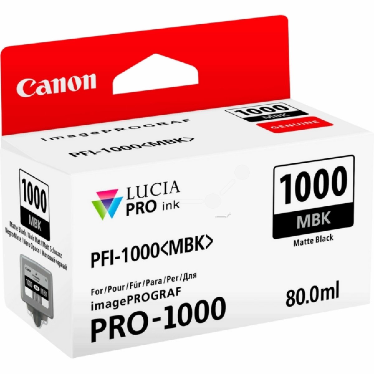 Canon PFI-1000 MBK / 0545 C 001 Tintenpatrone schwarzmatte original