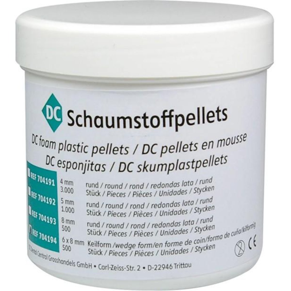 DC Schaumstoffpellets rund 5mm 1000 Stück, Dose, 1000 Stück