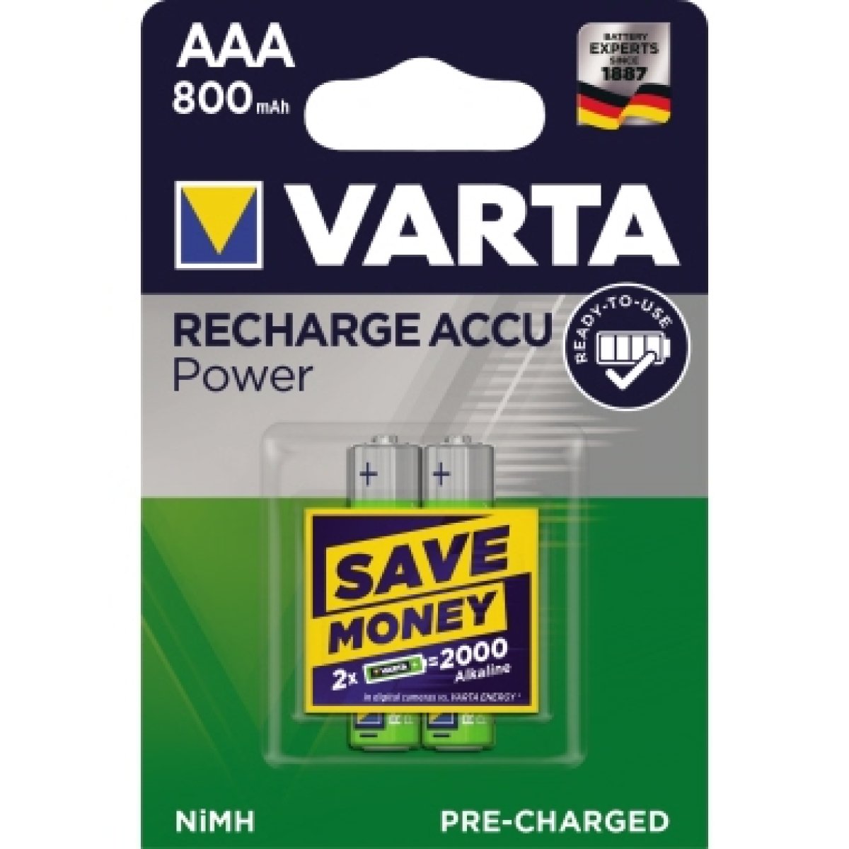 Varta Akku Ready2Use Rechargeable Phone Akku 56703101402 2 St./Pack.