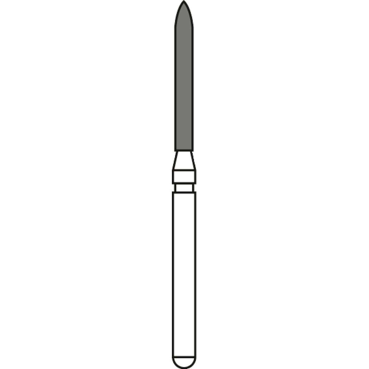 FG-Diamant aus Spezial-Edelstahl, Körnung GROB, Farbring GRÜN, Form: Torpedo