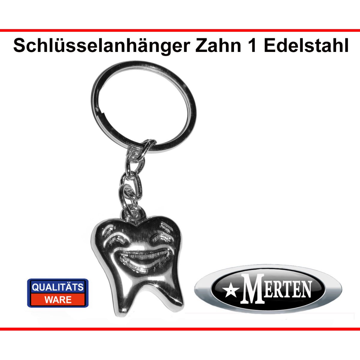 Schlüsselanhänger Smiley, Zahn, Zahntechnik Dentallabor Zahntechniker