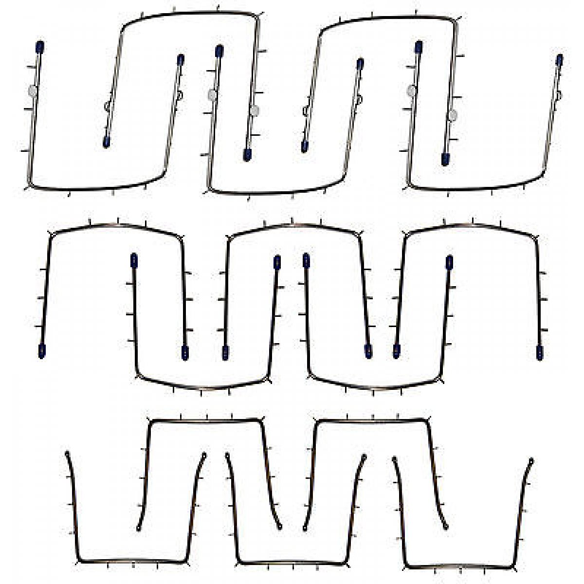 Kofferdam Rahmen 5 x 8,5 / 5 x 10 / 5 x 11,5 cm , 15 Stück