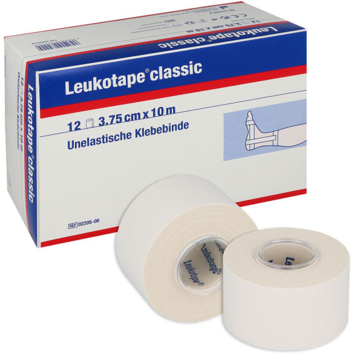 Leukotape Classic 3.75 cm x 10 m – 12 Stück (weiß)