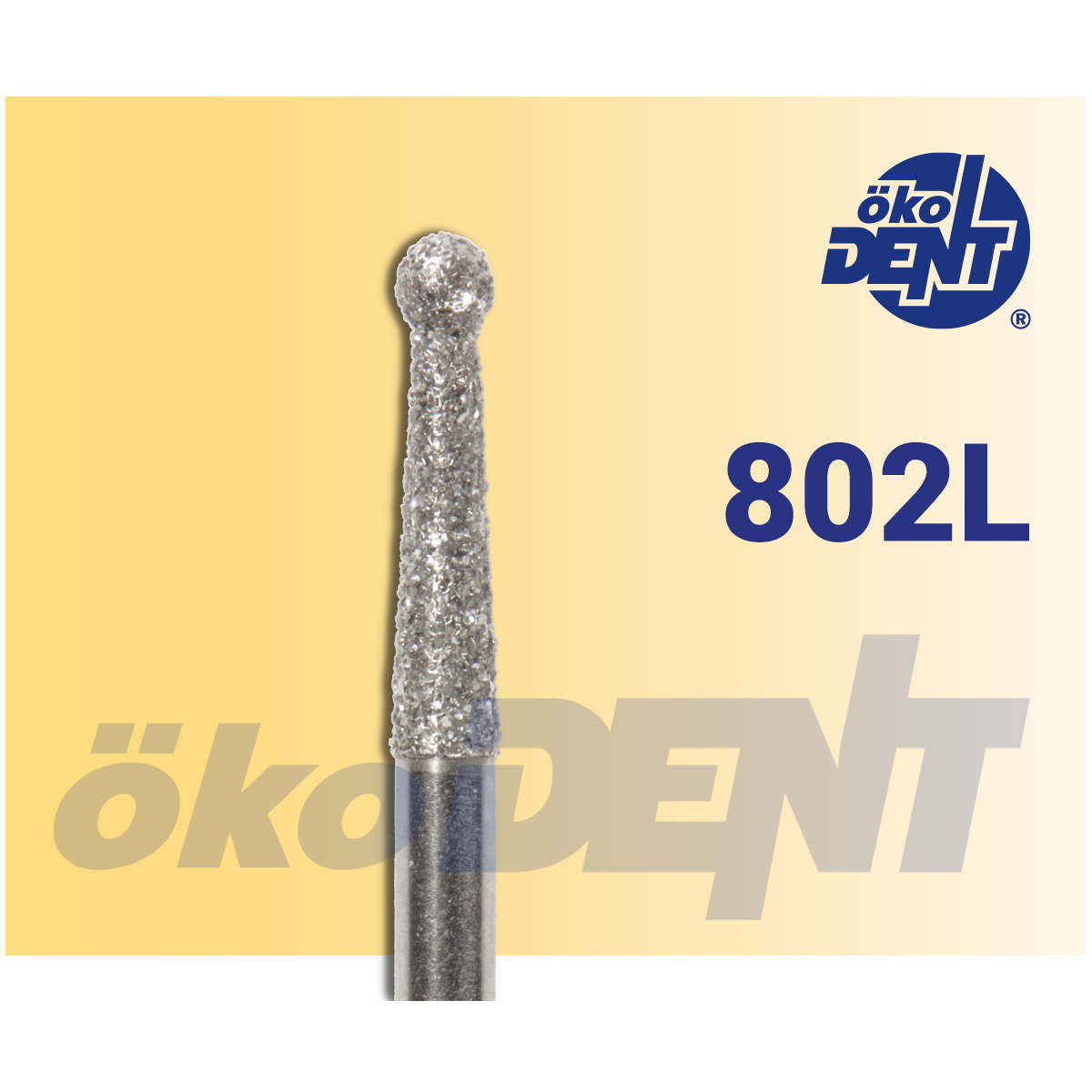 Standard-Diamant 802L – Kugel, mit Ansatz & mit angesetztem Hals 802L 013 M FG, 10 Stück im Blister