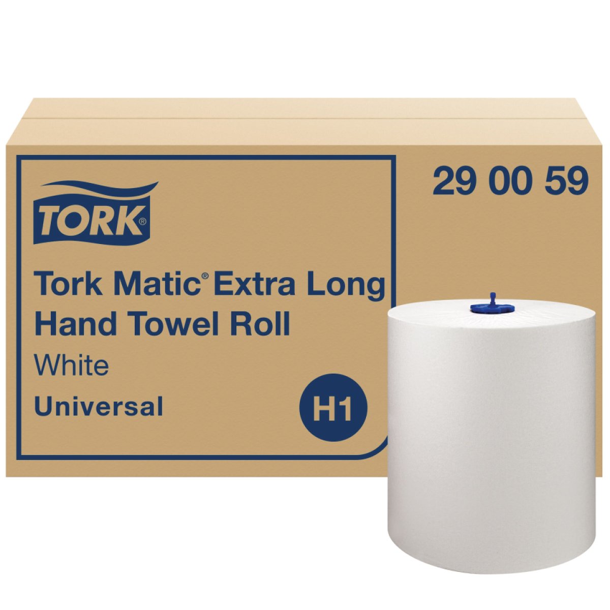 TORK Matic Papierhandtuchrollen H1, extra-lang, 1-lagig, 280mx21cm, 6 ROL/VE, 6 Rollen